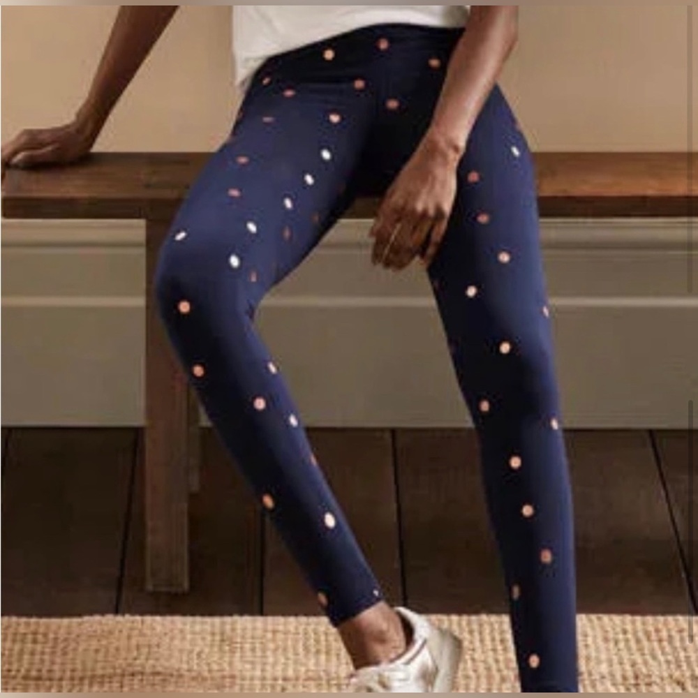 NWT Boden High Rise Jersey Navy Leggings - Picture 2 of 9